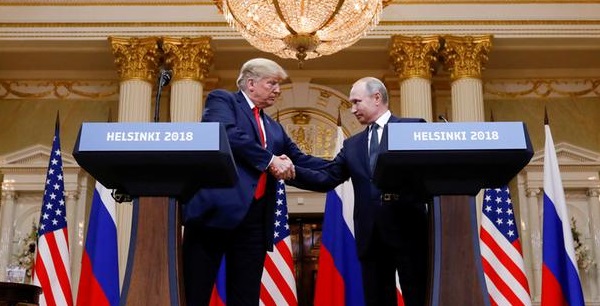 Путин и Трамп в Хельсинки 2018